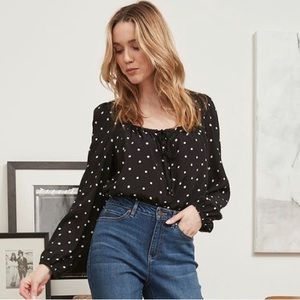 RW&Co polka dot blouse